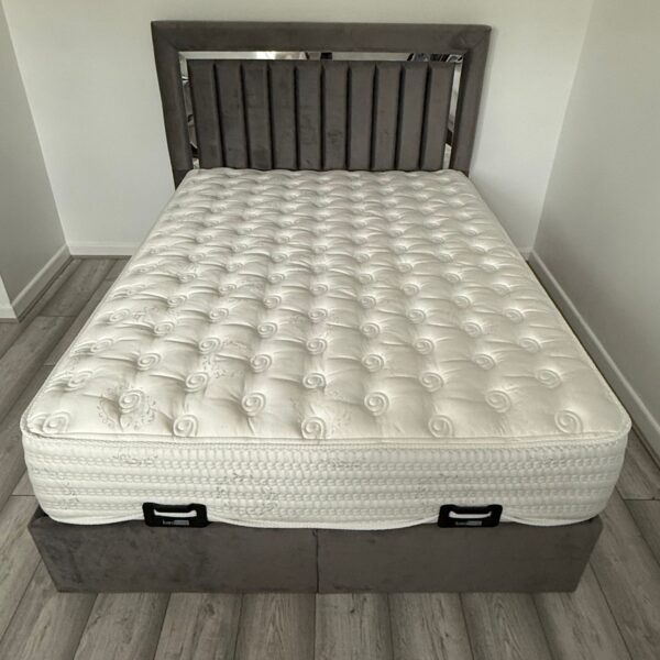 Storage Bed - Grey Fabric